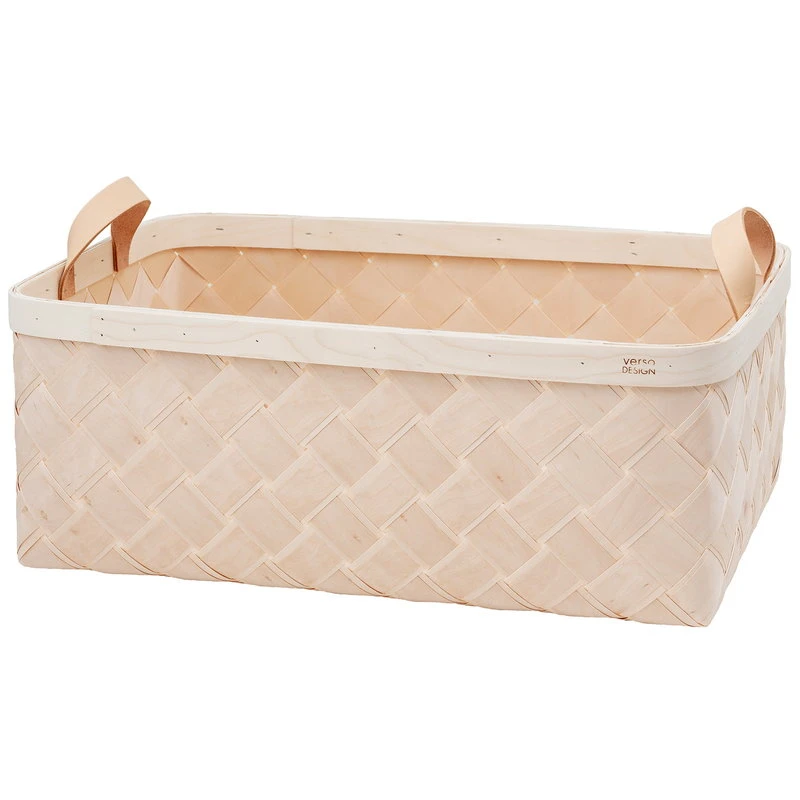 Verso Design Lastu Birch Basket, Rectangle, XL