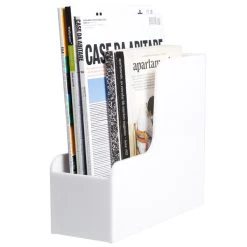 Palaset Magazine Rack, White