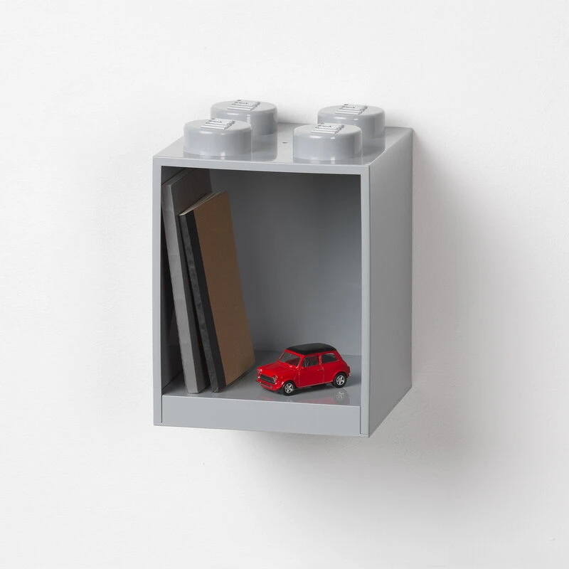 Room Copenhagen Lego Brick Shelf 4, Grey - Image 2