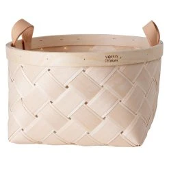 Verso Design Lastu Birch Basket, Round, M