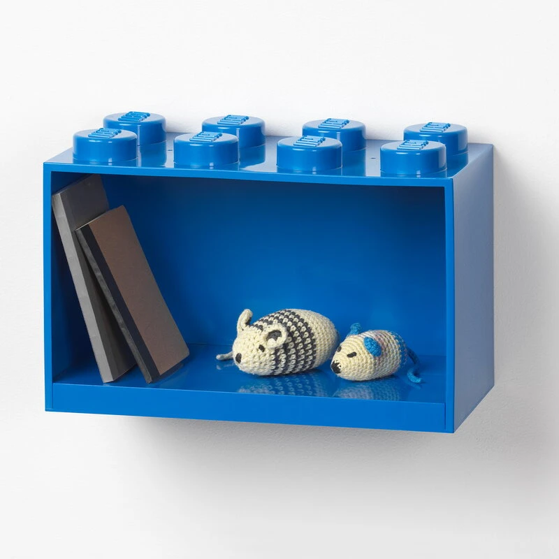 Room Copenhagen Lego Brick Shelf 8, Bright Blue - Image 3