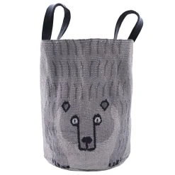 MUM's Bear Basket, Light Grey