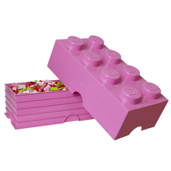 Room Copenhagen Lego Storage Brick 8, Medium Pink - Image 2