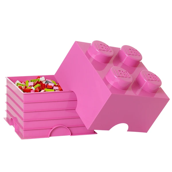 Room Copenhagen Lego Storage Brick 4, Medium Pink - Image 2