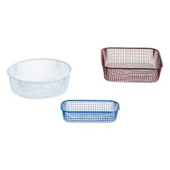 Hay Trinkets Baskets, 3 Pcs, Blue