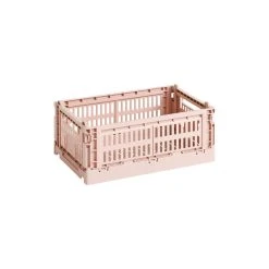 Hay Colour Crate, S, Recycled Plastic, Blush