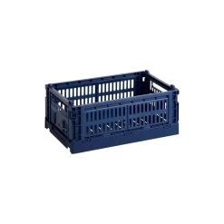 Hay Colour Crate, S, Recycled Plastic, Dark Blue