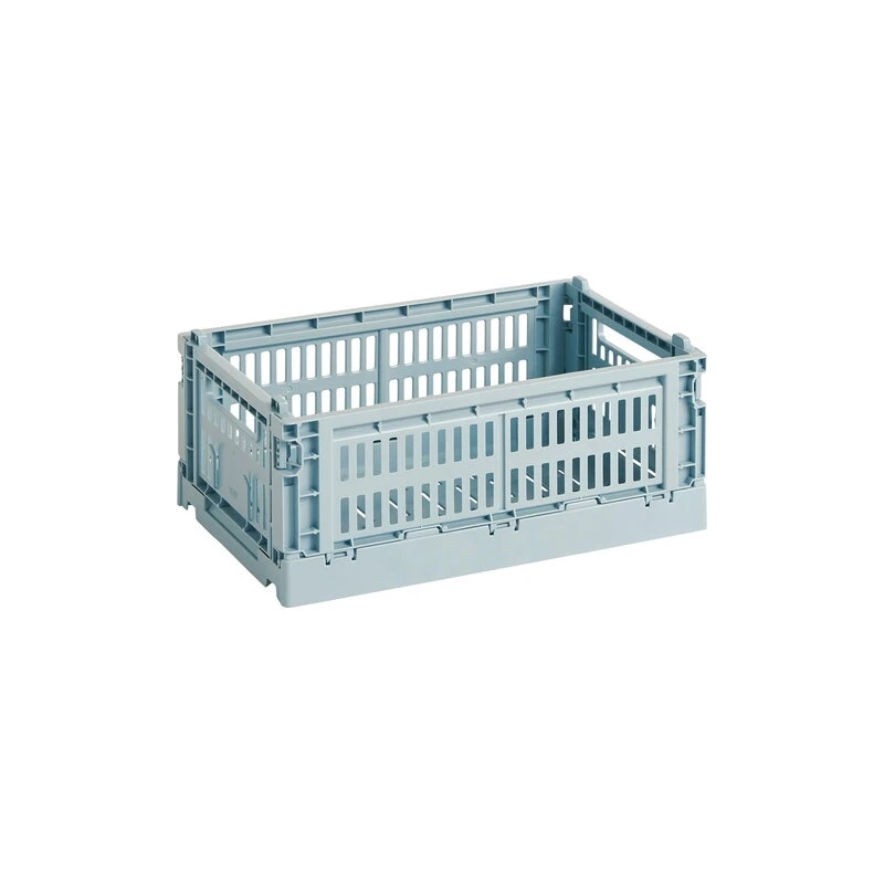 Hay Colour Crate, S, Recycled Plastic, Dusty Blue
