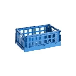 Hay Colour Crate, S, Recycled Plastic, Electric Blue