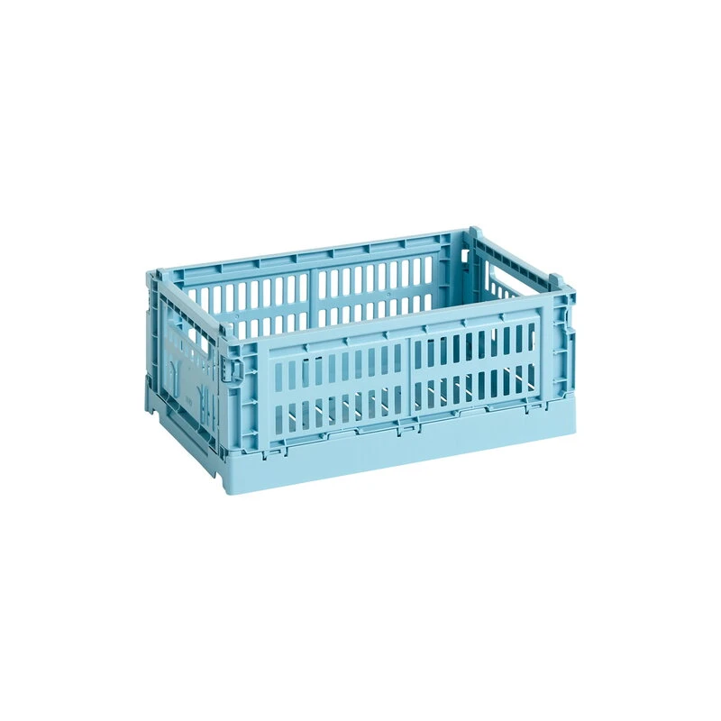 Hay Colour Crate, S, Recycled Plastic, Light Blue