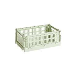 Hay Colour Crate, S, Recycled Plastic, Mint