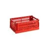 Hay Colour Crate, S, Recycled Plastic, Red