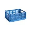 Hay Colour Crate, M, Recycled Plastic, Electric Blue
