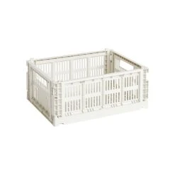 Hay Colour Crate, M, Recycled Plastic, Off-white