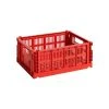 Hay Colour Crate, M, Recycled Plastic, Red