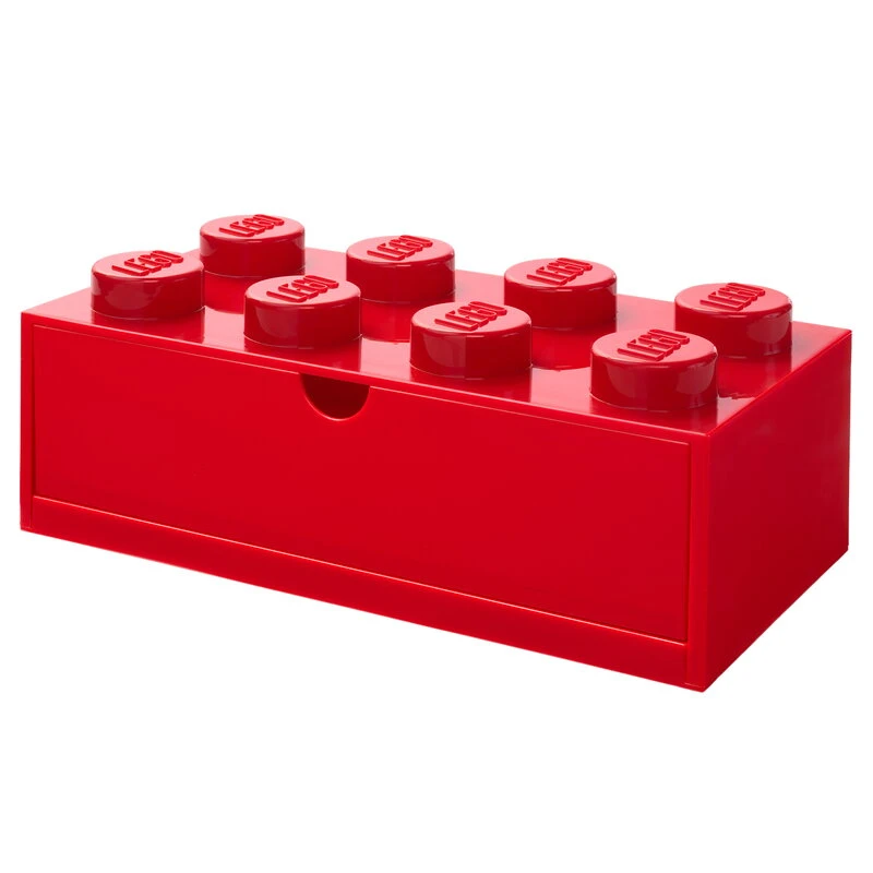 Room Copenhagen Lego Desk Drawer 8, Bright Red