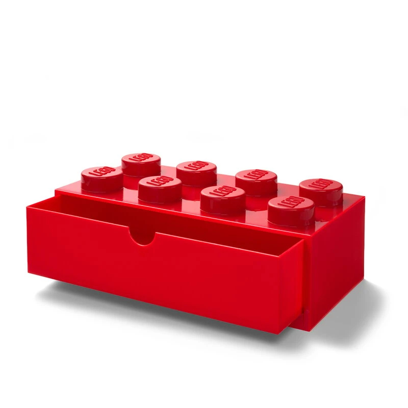 Room Copenhagen Lego Desk Drawer 8, Bright Red - Image 2