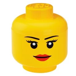Room Copenhagen Lego Storage Head Container, L, Girl
