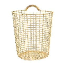 Korbo Bin 18 Wire Basket, Brass