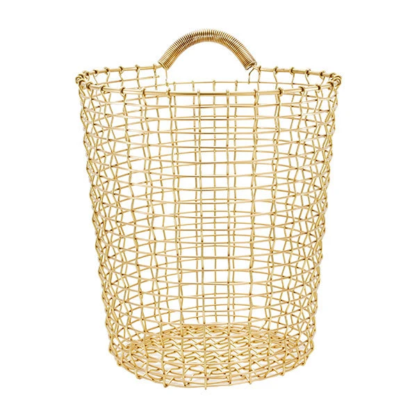 Korbo Bin 18 Wire Basket, Brass