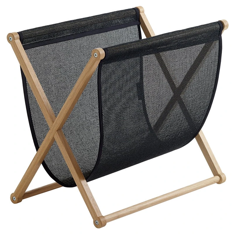 Woodnotes Magazine Rack, Oak - Black