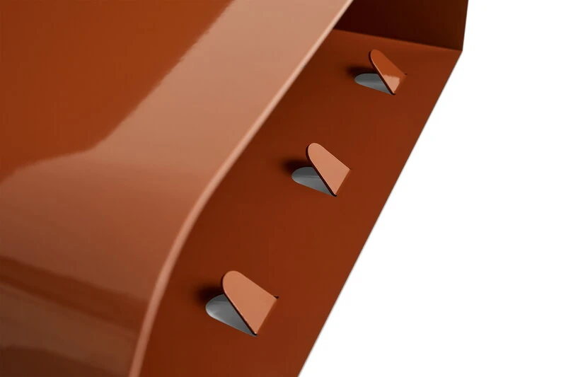 Hay Korpus Shelf M, 4 Hooks, Brick Red - Image 3