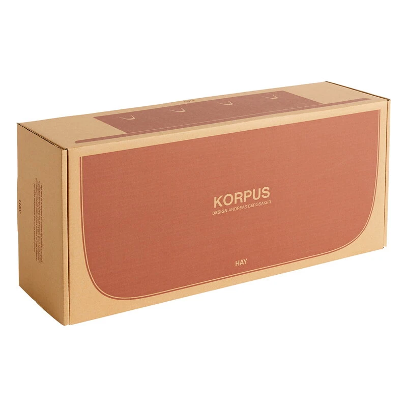 Hay Korpus Shelf M, 4 Hooks, Brick Red - Image 2