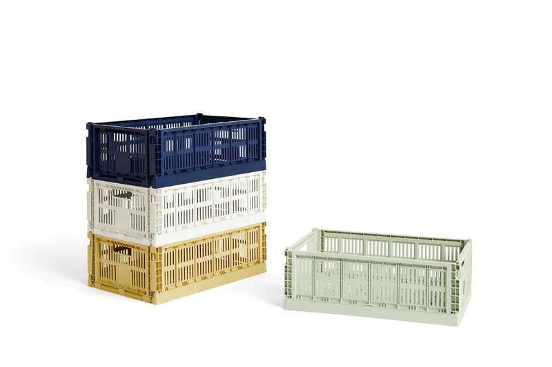 Hay Colour Crate, L, Recycled Plastic, Off-white 5 Hay Colour Crate, L, Recycled Plastic, Off-white - Image 3