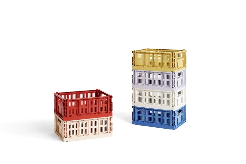 Hay Colour Crate, M, Recycled Plastic, Golden Yellow - Image 6