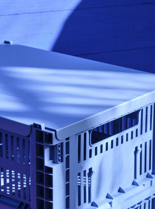 Hay Colour Crate, M, Recycled Plastic, Electric Blue - Image 3