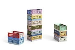 Hay Colour Crate Mix, S, Recycled Plastic, Olive - Powder 8 Hay Colour Crate Mix, S, Recycled Plastic, Olive - Powder -Vitra Shop HAY Colour Crate Mix Family 01 13