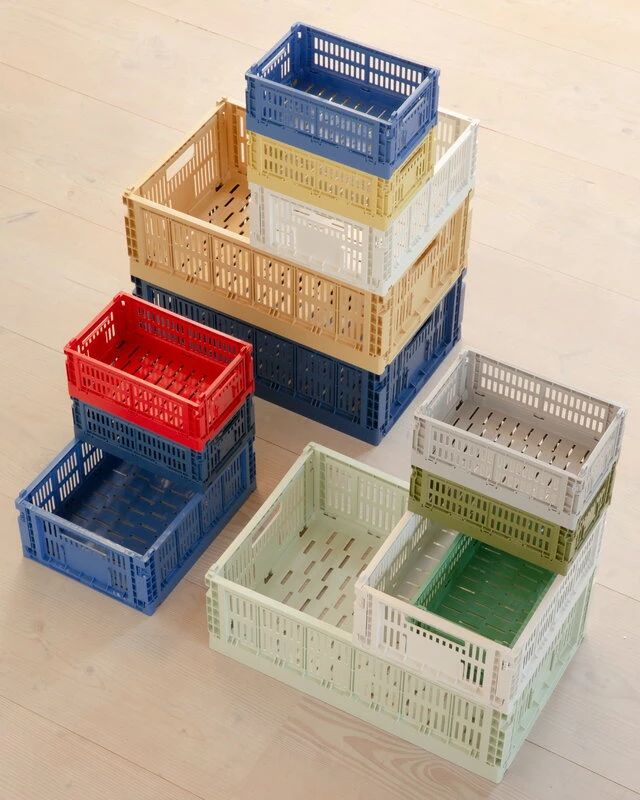 Hay Colour Crate, S, Recycled Plastic, Olive - Image 3