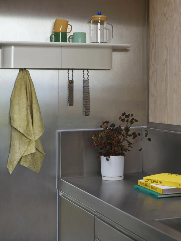 Hay Korpus Shelf L, 7 Hooks, Cream - Image 4