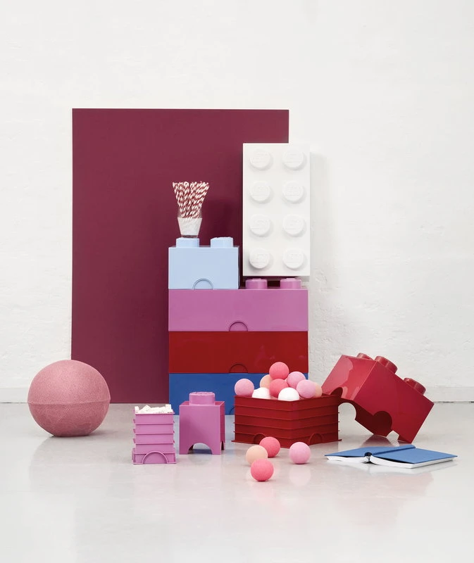 Room Copenhagen Lego Storage Brick 8, Medium Pink - Image 5