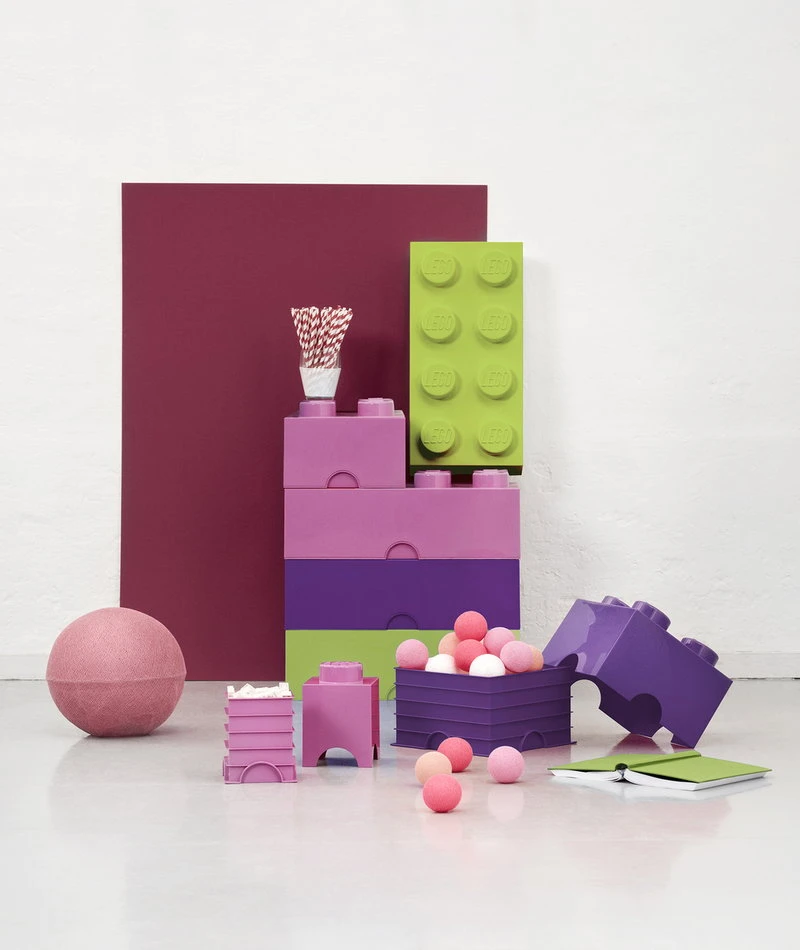 Room Copenhagen Lego Storage Brick 8, Medium Pink - Image 4