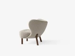 &Tradition Little Petra Lounge Chair And Pouf, Karakorum 003 - Walnut 13 &Tradition Little Petra Lounge Chair And Pouf, Karakorum 003 - Walnut -Vitra Shop Little Petra VB1 Karakorum 003 side