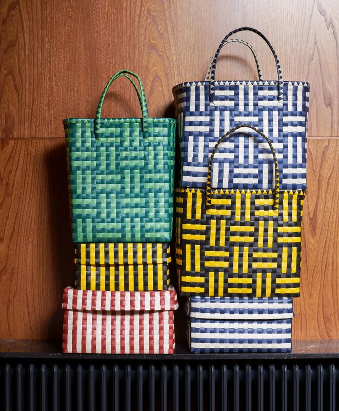 Hay Maxim Stripe Box, L, Red - Sand - Image 5