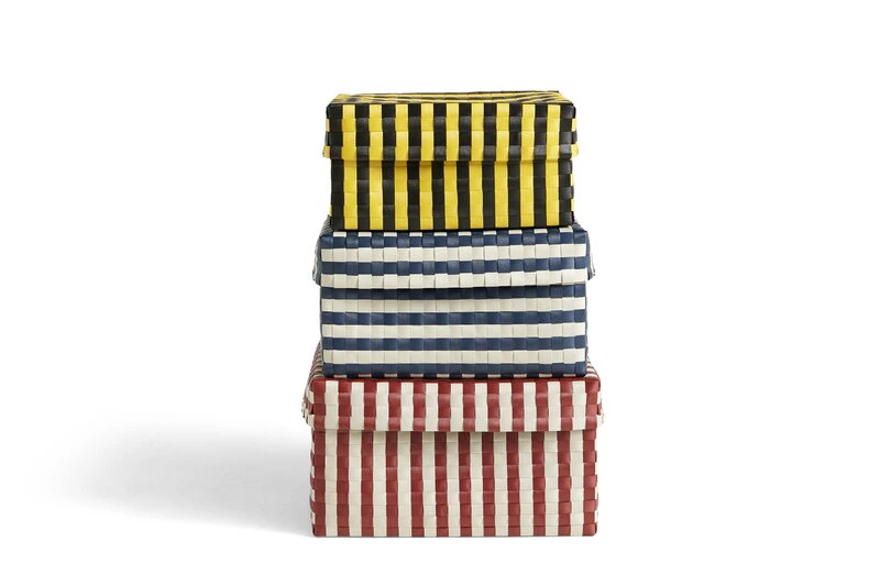 Hay Maxim Stripe Box, L, Red - Sand - Image 2