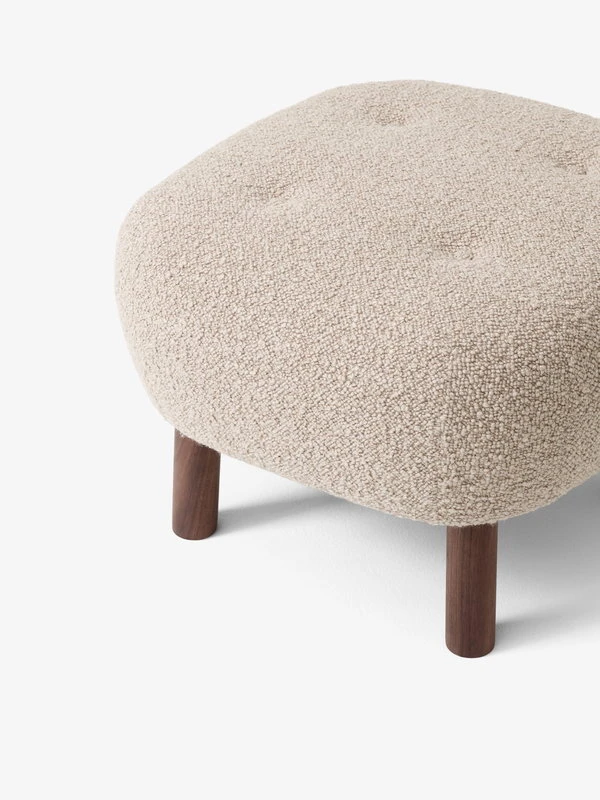&Tradition Little Petra Lounge Chair And Pouf, Karakorum 003 - Walnut 5 &Tradition Little Petra Lounge Chair And Pouf, Karakorum 003 - Walnut - Image 3
