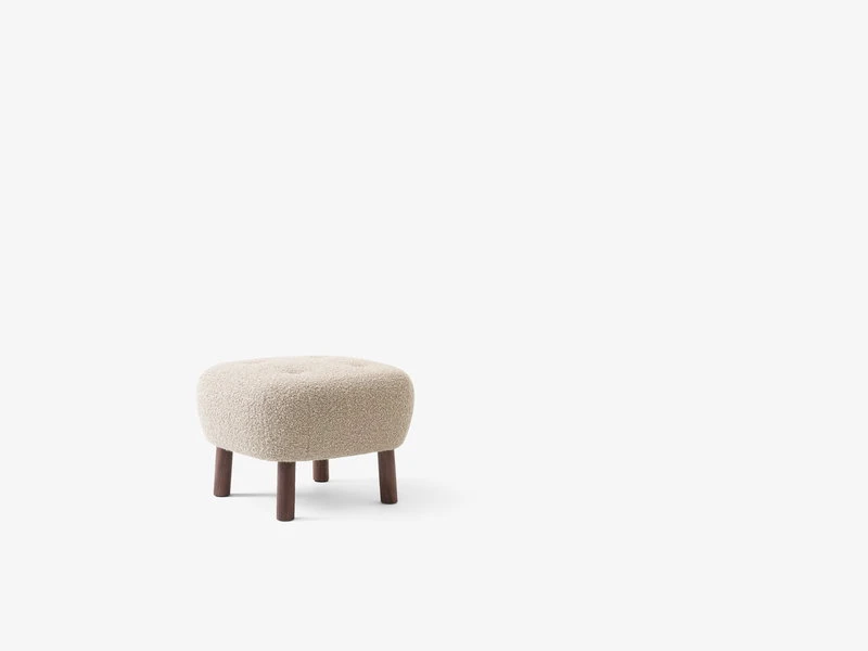 &Tradition Little Petra Lounge Chair And Pouf, Karakorum 003 - Walnut 7 &Tradition Little Petra Lounge Chair And Pouf, Karakorum 003 - Walnut - Image 5