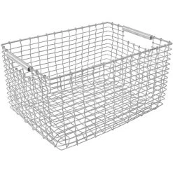 Korbo Rectangular 23 Wire Basket, Galvanized